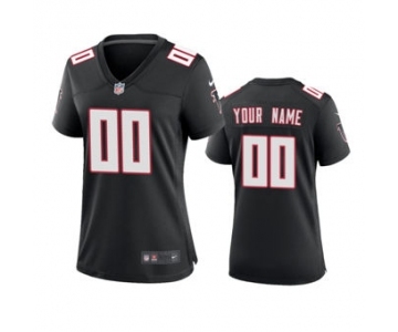 Women's Falcons Black Custom Throwback 2020 New Football Game Jersey