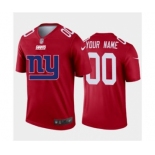 Men's Giants Custom Red Football Team Big Logo Fashion Vapor Limited Jersey