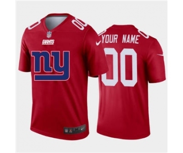 Men's Giants Custom Red Football Team Big Logo Fashion Vapor Limited Jersey