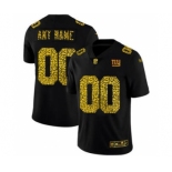 Men's New York Giants Custom Black Leopard Print Fashion Vapor Limited Football Jersey