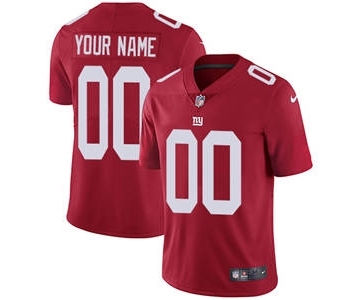 Men's New York Giants Customized Red Alternate Vapor Untouchable Custom Limited Football Jersey