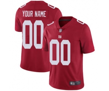 Men's New York Giants Customized Red Stitched Football Limited Inverted Legend Jersey