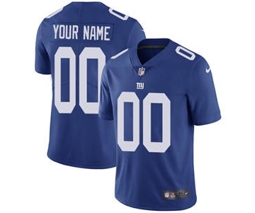 Men's New York Giants Customized Royal Blue Team Color Vapor Untouchable Custom Limited Football Jersey