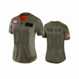 Women's New York Giants Customized Camo 2019 Salute to Service Limited Jersey