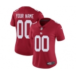 Women's New York Giants Customized Red Alternate Jersey