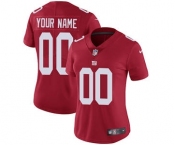 Women's New York Giants Customized Red Alternate Jersey