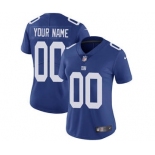 Women's New York Giants Customized Royal Blue Home Jersey