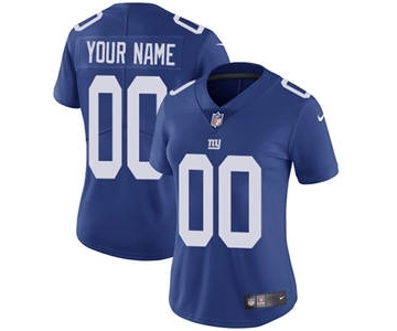 Women's New York Giants Customized Royal Blue Home Jersey