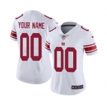 Women's New York Giants Customized White Road Jersey