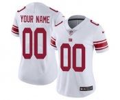 Women's New York Giants Customized White Road Jersey