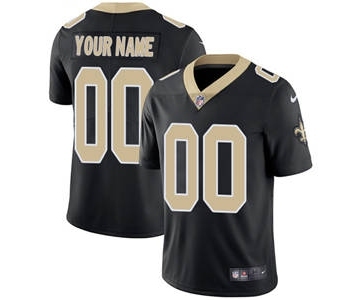 Men's New Orleans Saints Customized Black Team Color Vapor Untouchable Custom Limited Football Jersey