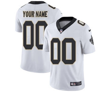 Men's New Orleans Saints Customized White Vapor Untouchable Custom Limited Football Jersey