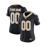 Women's New Orleans Saints Customized Black Home Jersey