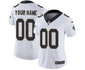 Women's New Orleans Saints Customized White Road Jersey