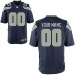 Men's Seattle Seahawks Nike College Navy Custom Game Jersey