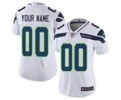 Women's Seattle Seahawks Customized White Road Jersey