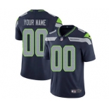 Youth Seattle Seahawks Customized Navy Blue Team Color Custom Football Jersey