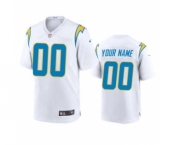 Men's Chargers White Custom White 2020 Football Stitched Game Jersey