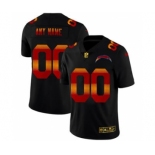 Men's Los Angeles Chargers Custom Black Red Orange Stripe Vapor Limited Football Jersey