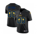 Men's Los Angeles Chargers Custom Team Logo Dual Overlap Limited Football Jersey Black