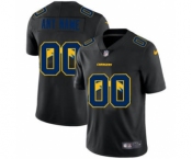 Men's Los Angeles Chargers Custom Team Logo Dual Overlap Limited Football Jersey Black