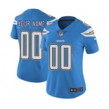 Women's Los Angeles Chargers Electric Blue Alternate Customized Jersey