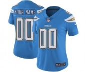 Women's Los Angeles Chargers Electric Blue Alternate Customized Jersey