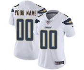 Women's Los Angeles Chargers White Road Customized Jersey