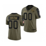 Men's Tennessee Titans ACTIVE PLAYER Custom 2021 Olive Salute To Service Limited Stitched Football Jersey