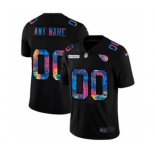 Men's Tennessee Titans Custom Multi-Color Black 2020 Crucial Catch Vapor Untouchable Limited Football Jersey