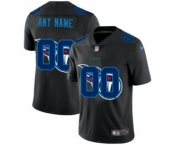 Men's Tennessee Titans Custom Team Logo Dual Overlap Limited Football Jersey Black