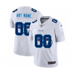 Men's Tennessee Titans Custom White Team Logo Dual Overlap Limited Football Jersey