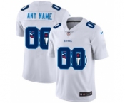 Men's Tennessee Titans Custom White Team Logo Dual Overlap Limited Football Jersey