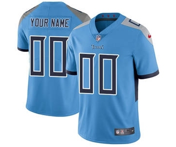 Men's Tennessee Titans Customized Light Blue Alternate Vapor Untouchable Custom Limited Football Jersey