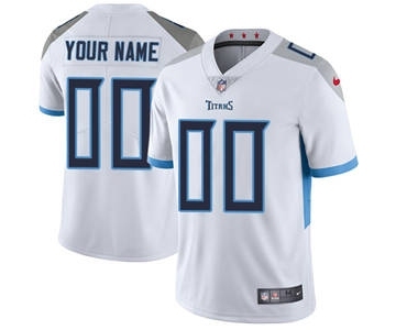 Men's Tennessee Titans Customized White Vapor Untouchable Custom Limited Football Jersey