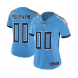 Women's Tennessee Titans Customized Light Blue Alternate Jersey