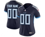 Women's Tennessee Titans Customized Navy Blue Home Jersey