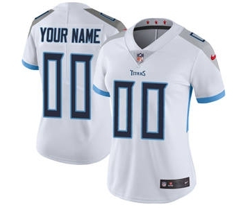 Women's Tennessee Titans Customized White Road Jersey