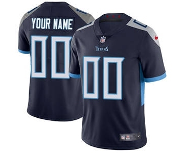 Youth Tennessee Titans Customized Navy Blue Team Color Custom Football Jersey