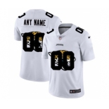 Men's Jacksonville Jaguars Custom White Team Logo Dual Overlap Limited Football Jersey