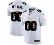 Men's Jacksonville Jaguars Custom White Team Logo Dual Overlap Limited Football Jersey