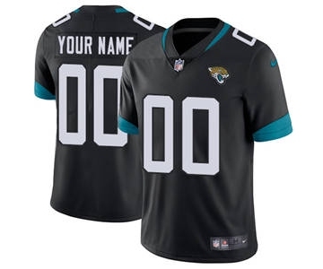 Men's Jacksonville Jaguars Customized Black Team Color Vapor Untouchable Custom Limited Football Jersey