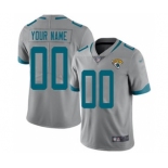 Men's Jacksonville Jaguars Customized Silver Stitched Football Limited Inverted Legend Jersey