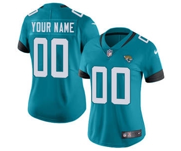 Women's Jacksonville Jaguars Teal Green Alternate Customized Jersey