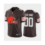 Men's Browns Custom Brown Football Team Big Logo Fashion Vapor Limited Jersey