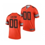 Men's Cleveland Browns ACTIVE PLAYER Custom Orange 2021 Inverted Legend Football Jersey