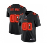 Men's Cleveland Browns Custom Team Logo Dual Overlap Limited Football Jersey Black