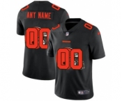 Men's Cleveland Browns Custom Team Logo Dual Overlap Limited Football Jersey Black