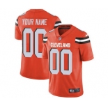 Men's Cleveland Browns Customized Orange Alternate Vapor Untouchable Custom Limited Football Jersey