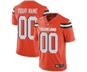 Men's Cleveland Browns Customized Orange Alternate Vapor Untouchable Custom Limited Football Jersey